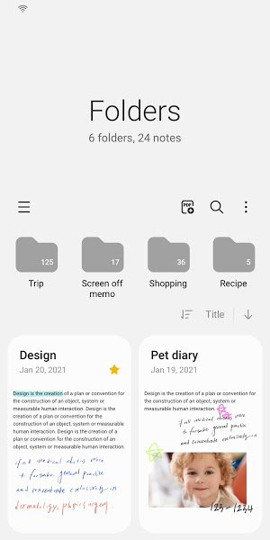 Samsung Notes app(三星笔记)