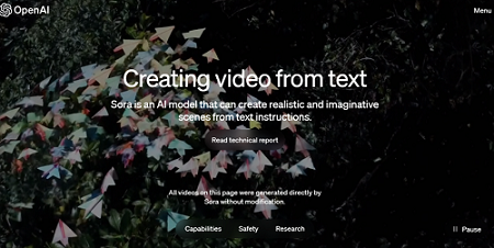 openai视频生成模型sora软件