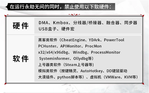 永劫无间禁用软硬件有哪些