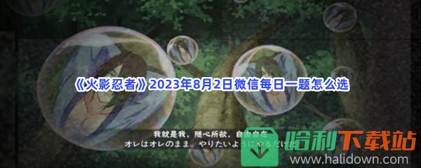 《火影忍者》2023年8月2日微信每日一题怎么选