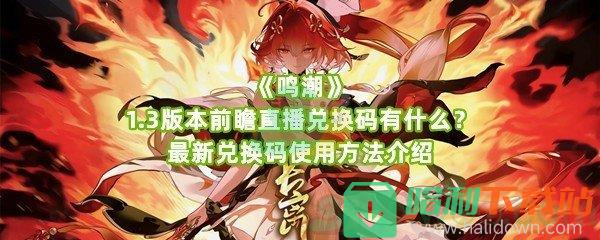 《鸣潮》1.3版本前瞻直播兑换码有什么？最新兑换码使用方法介绍